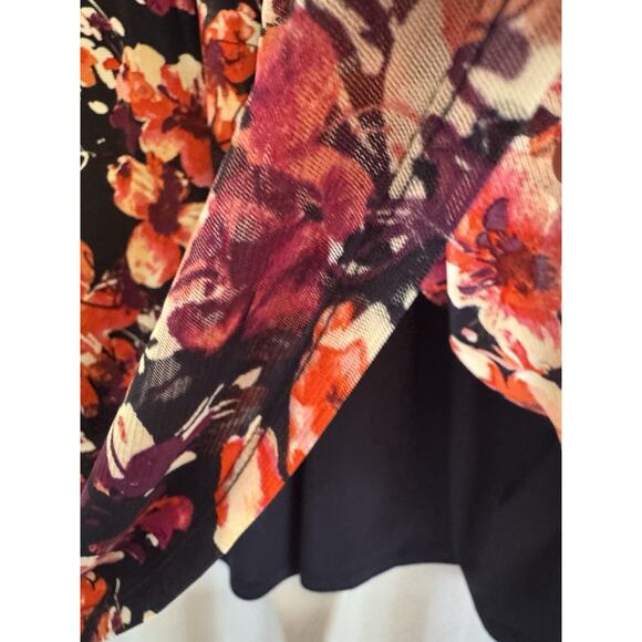 Perception Concept Mesh Puff Sleeve smocked collar romantic dark goth moody L - Picture 4 of 7